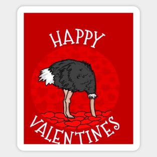 Valentines Day Ostrich Singles Funny Sarcasm Sticker